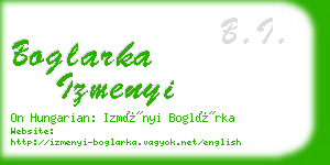 boglarka izmenyi business card